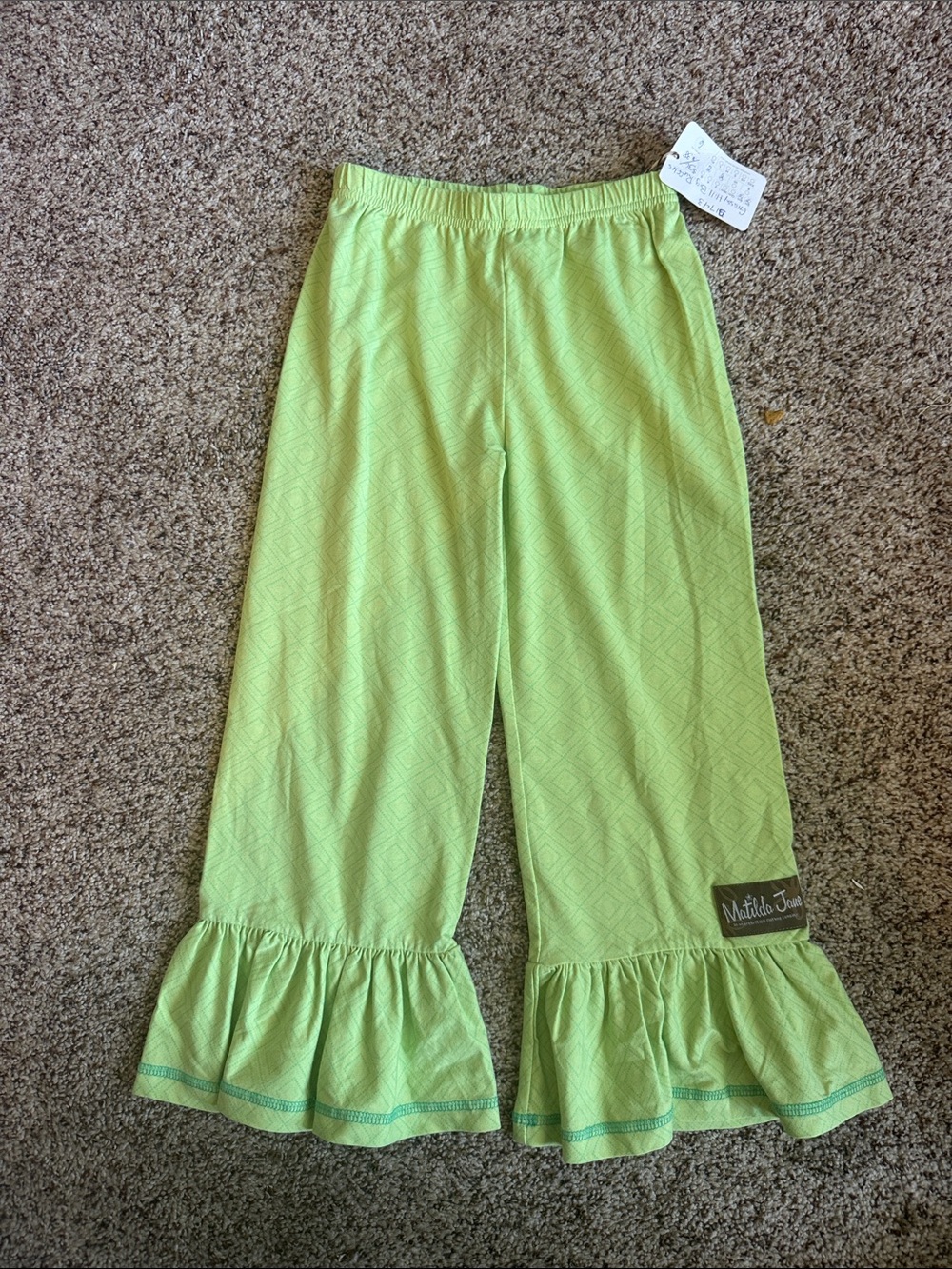 Matilda Jane Grassy Hill Lime Green Big Ruffles